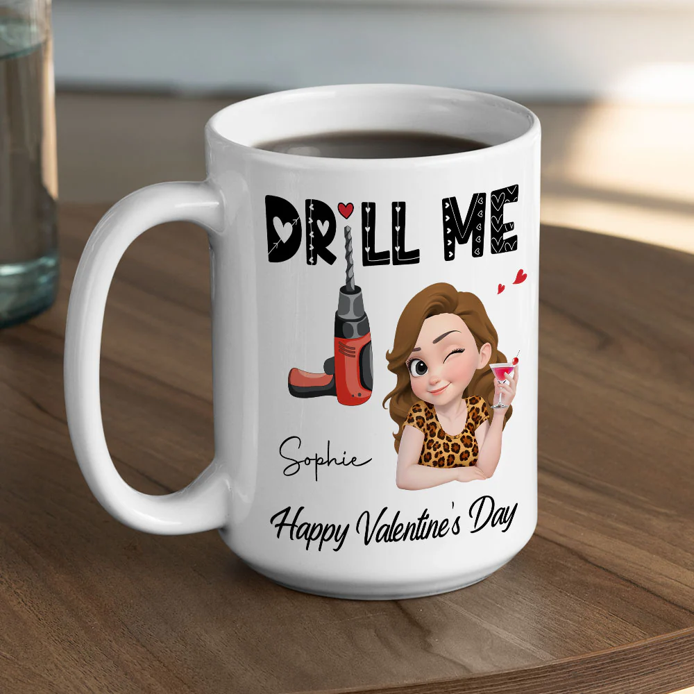Drill Me - Personalized Custom Coffee Mug - Image 5