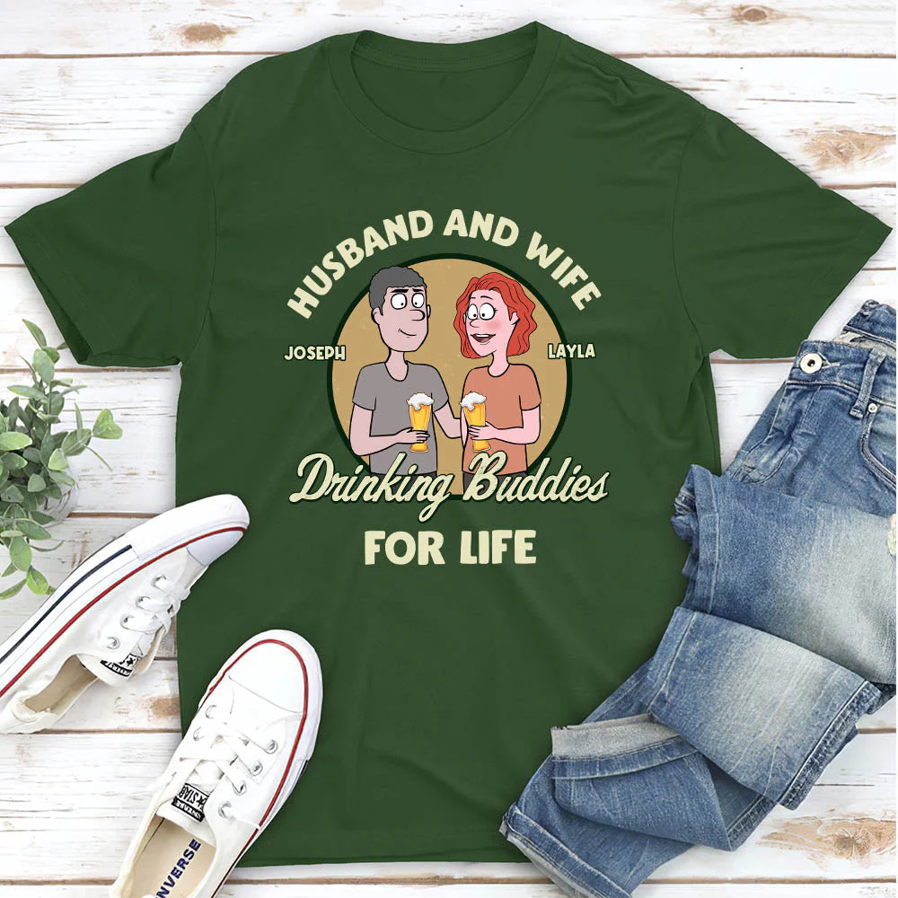 Drinking Buddies - Personalized Custom Classic T-shirt - Image 3