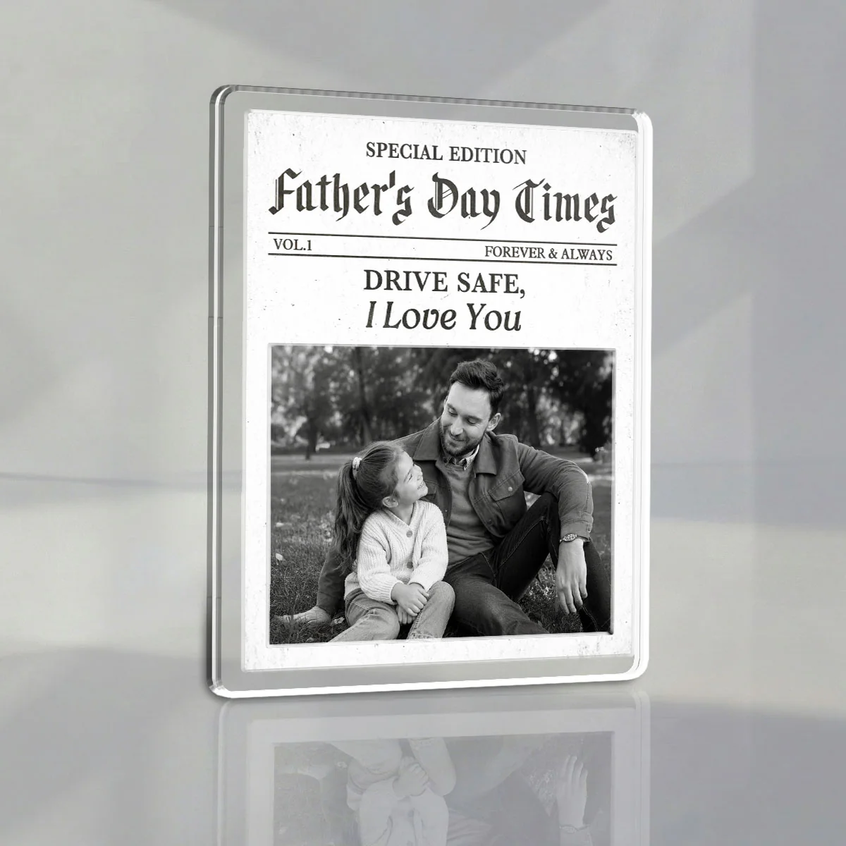 Drive Safe Dad Breaking News - Personalized Custom Acrylic Car Visor Clip - Image 4