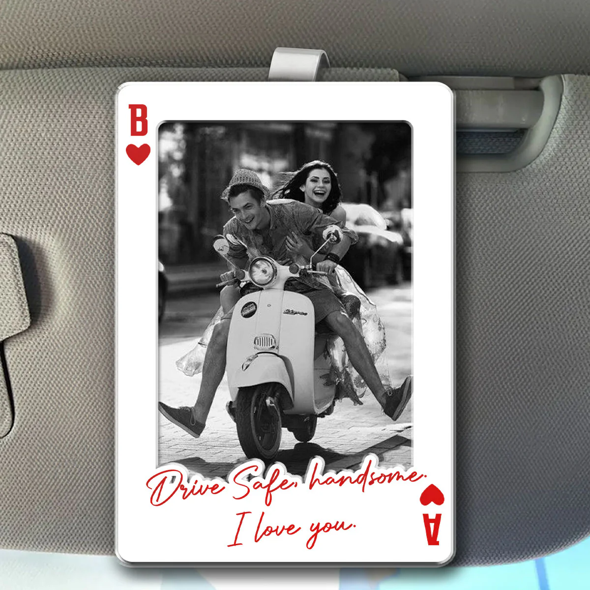 Drive Safe Handsome - Personalized Custom Acrylic Car Visor Clip