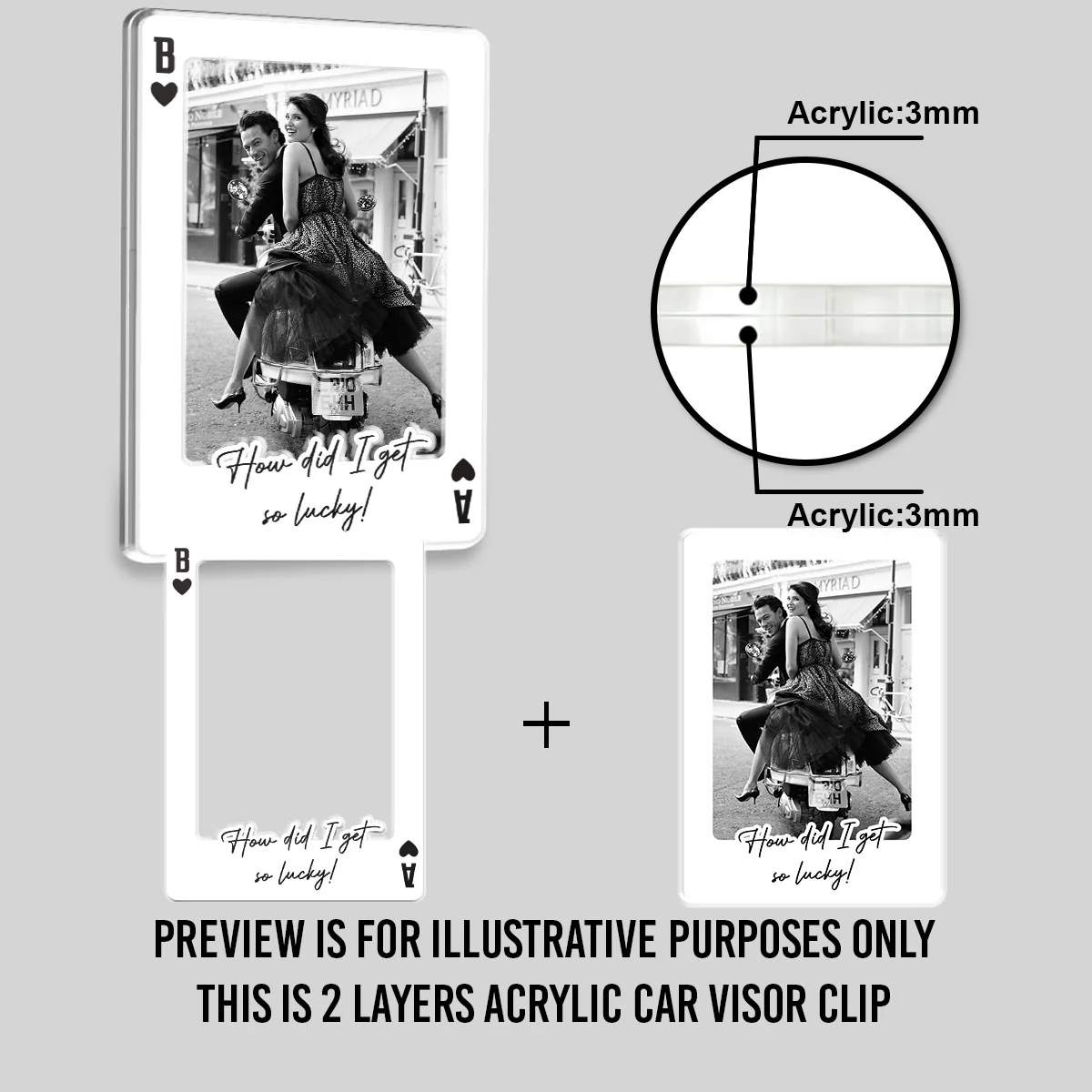 Drive Safe Handsome - Personalized Custom Acrylic Car Visor Clip - Image 5