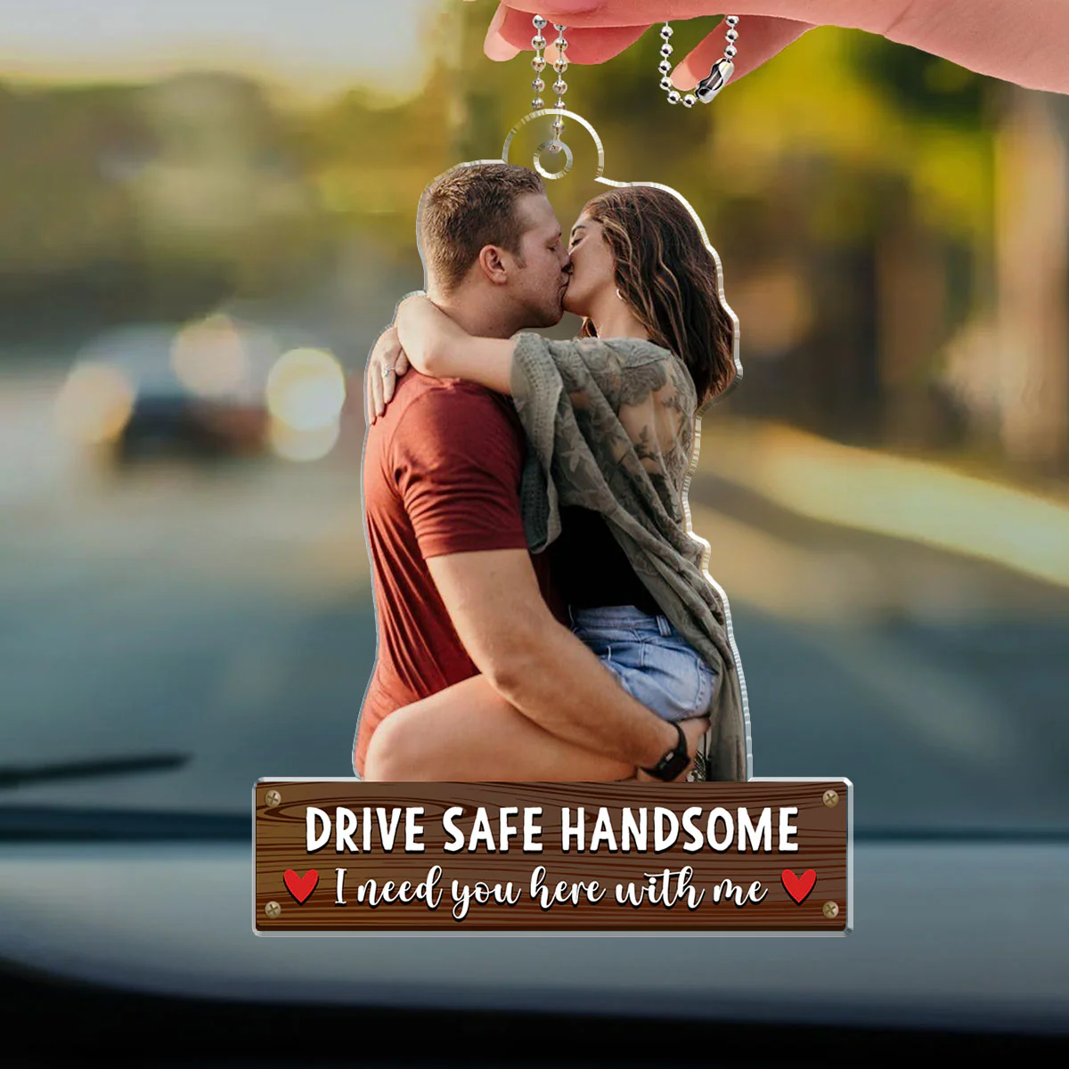 Drive Safe Handsome - Personalized Custom Car Ornament - Image 5