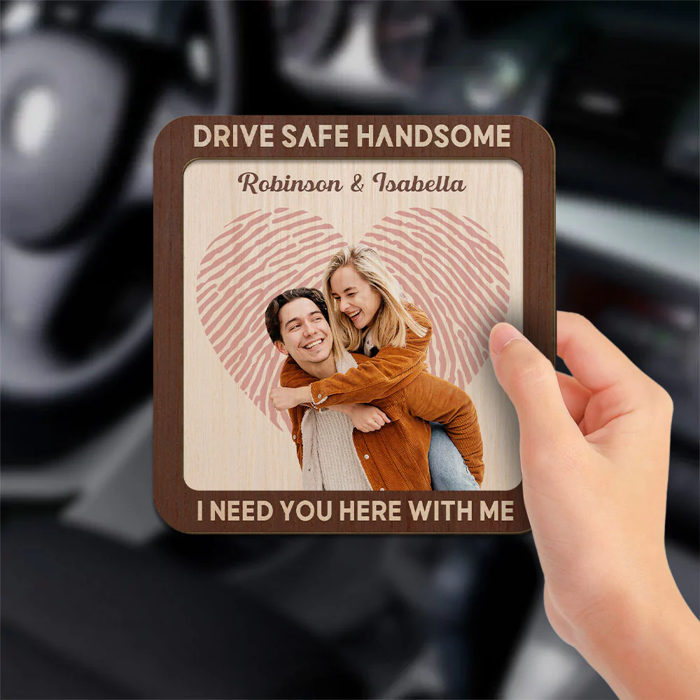 Drive Safe Handsome Photo - Personalized Custom Car Visor Clip - Image 4