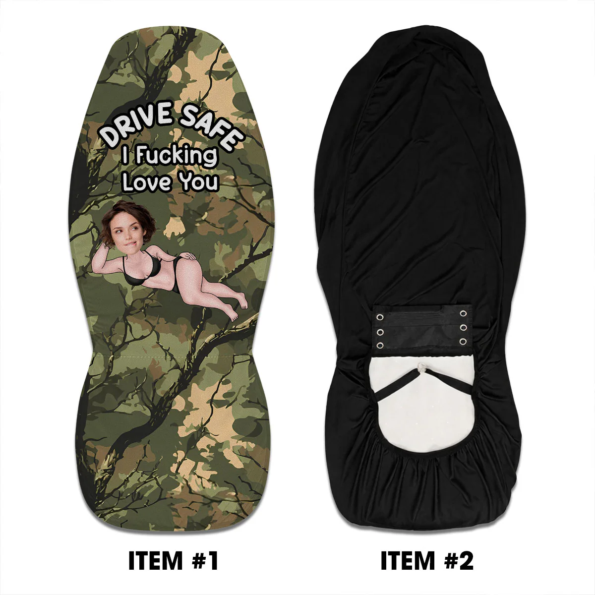 Drive Safe I Love You - Personalized Custom Car Seat Cover - Image 3