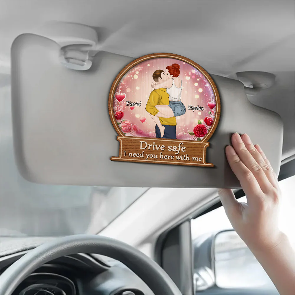 Drive Safe I Love You - Personalized Custom Car Visor Clip - Image 3