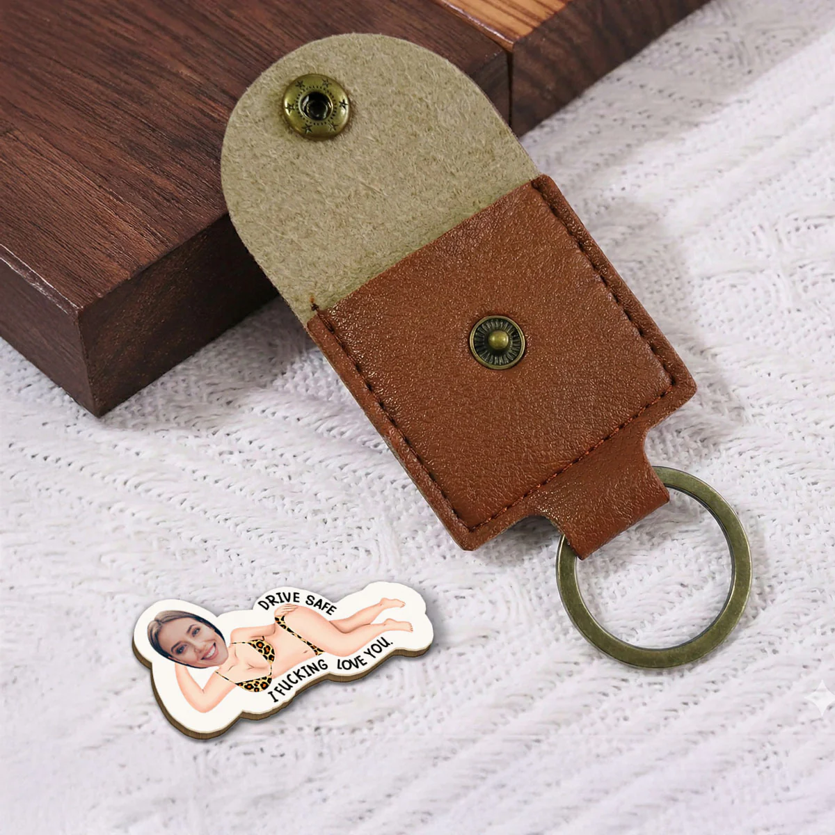 Drive Safe I Love You - Personalized Custom Wooden Pocket Hug - Image 5