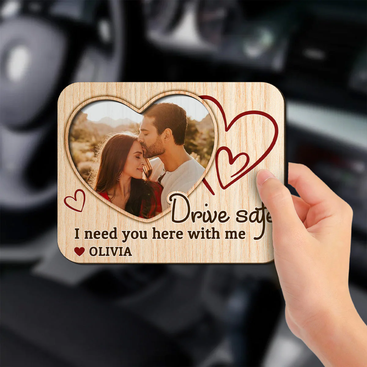 Drive Safe Man - Personalized Custom Car Visor Clip - Image 2