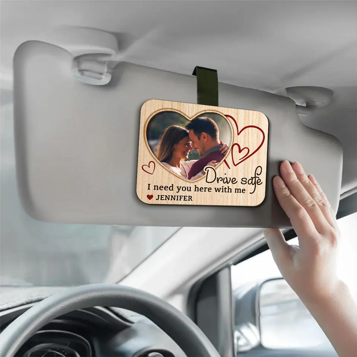 Drive Safe Man - Personalized Custom Car Visor Clip - Image 3