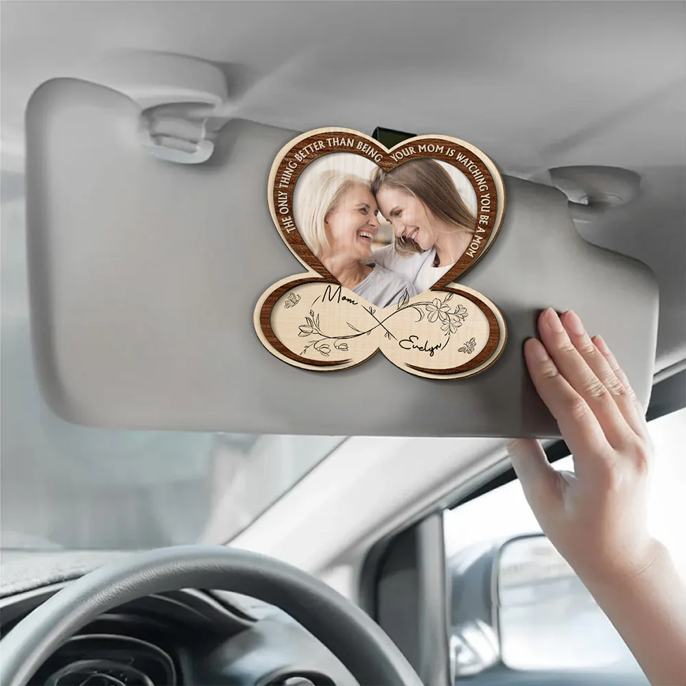 Drive Safe Mommy - Personalized Custom Car Visor Clip - Image 3