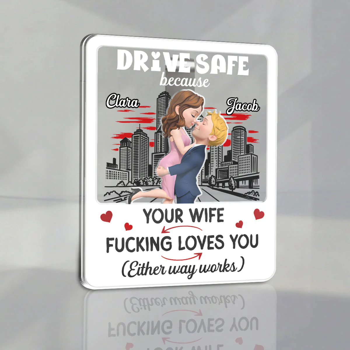 Drive Safe - Personalized Custom Acrylic Car Visor Clip - Image 4