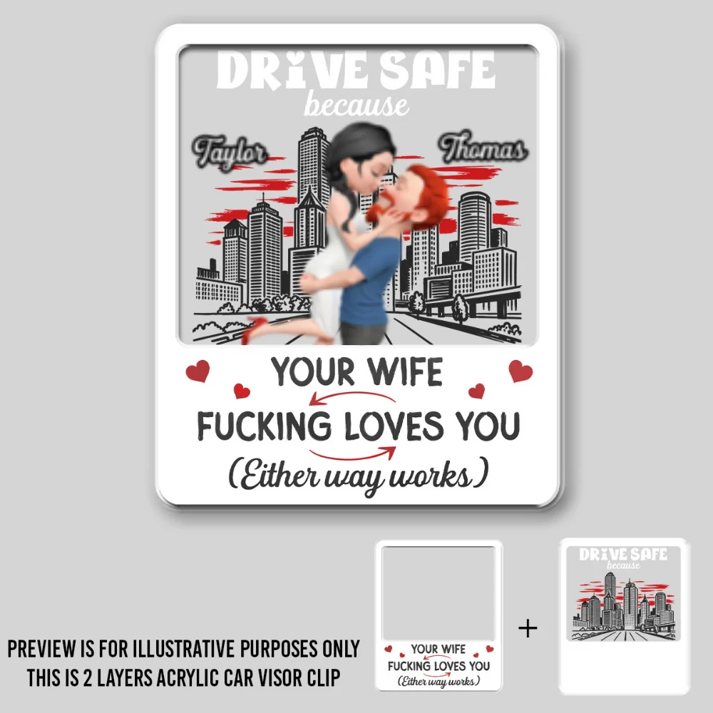 Drive Safe - Personalized Custom Acrylic Car Visor Clip - Image 6