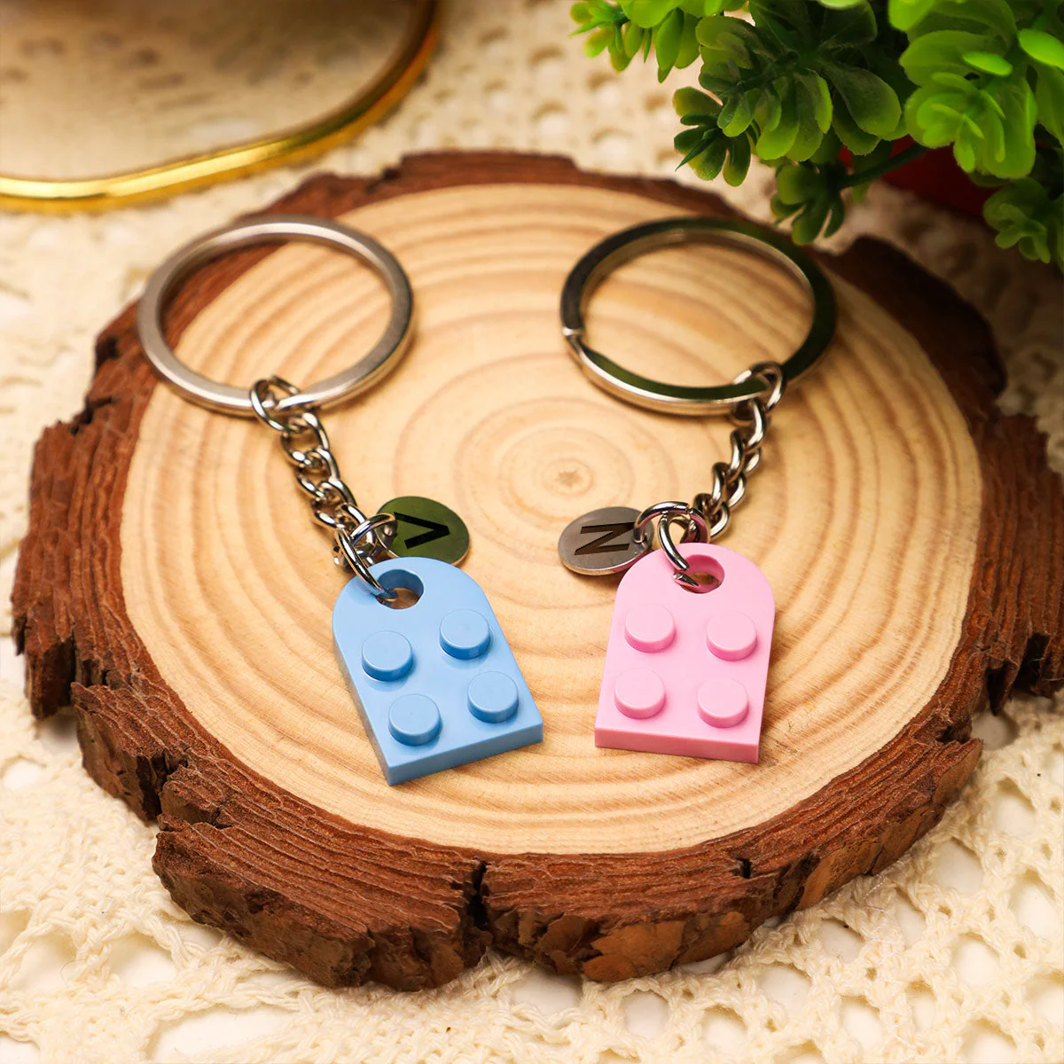 Drive Safe - Personalized Custom Heart Brick Keychain - Image 3