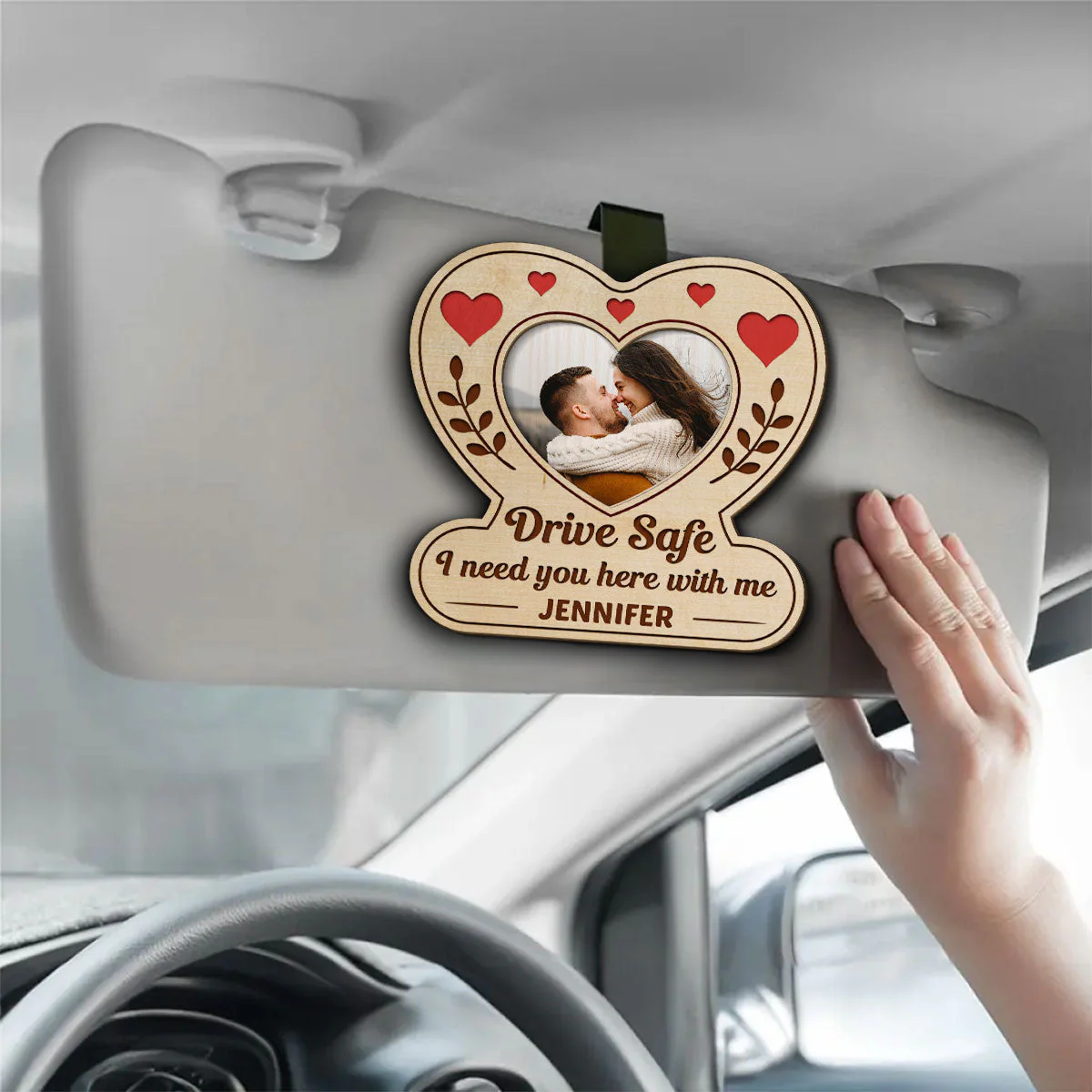 Drive Safe Reminder - Personalized Custom Car Visor Clip - Image 4