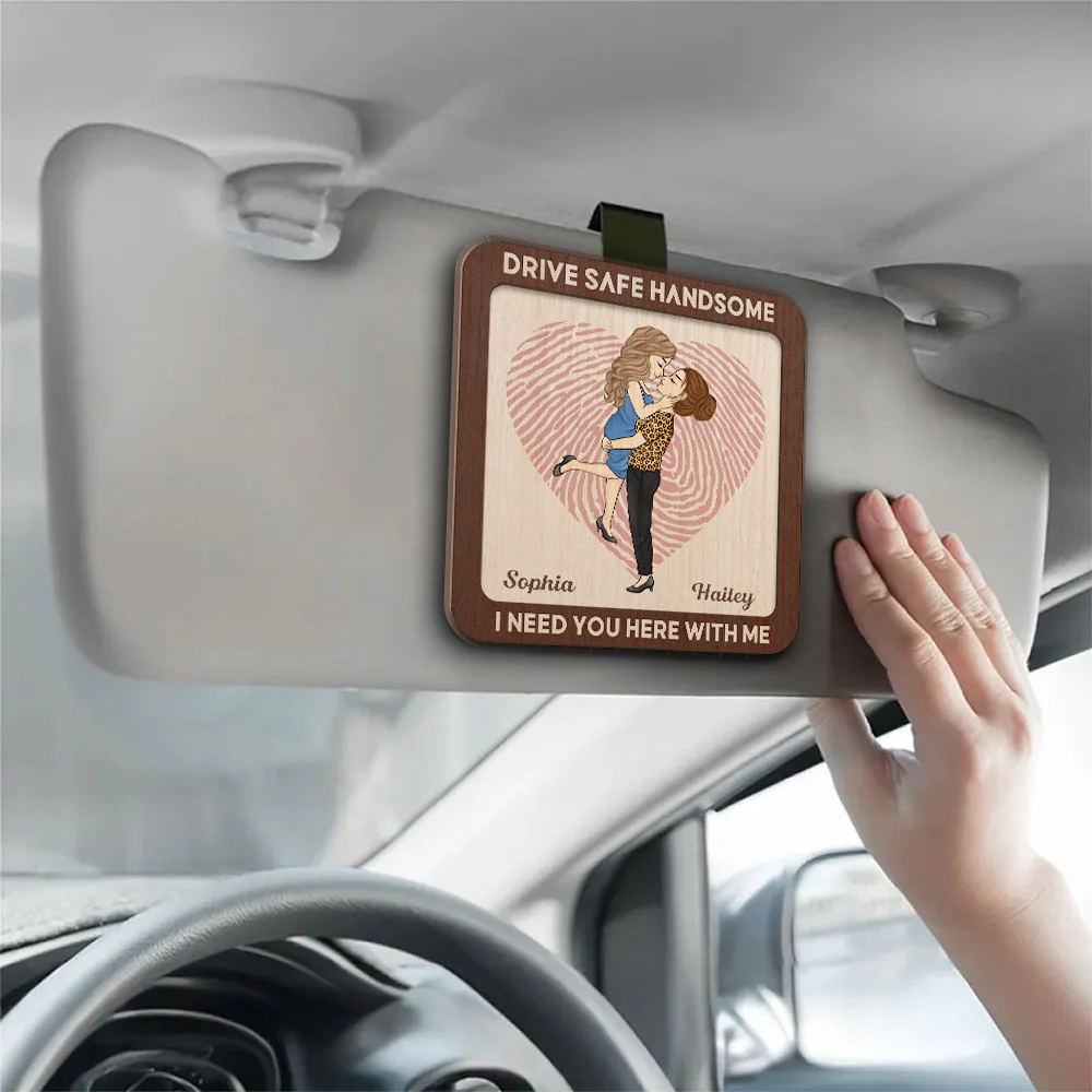 Drive Safe Sweetheart - Personalized Custom Car Visor Clip - Image 4