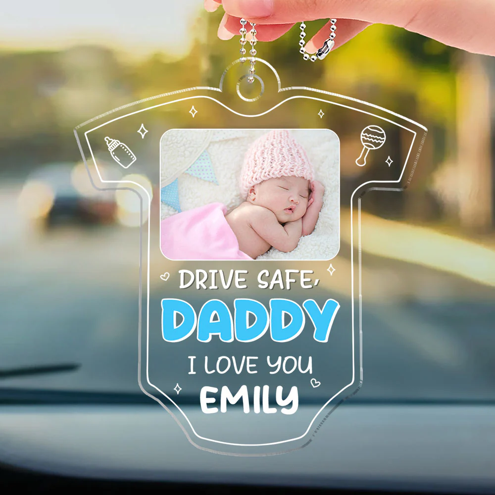Drive Safe We Need You To Be Here - Personalized Acrylic Car Ornament - Image 3