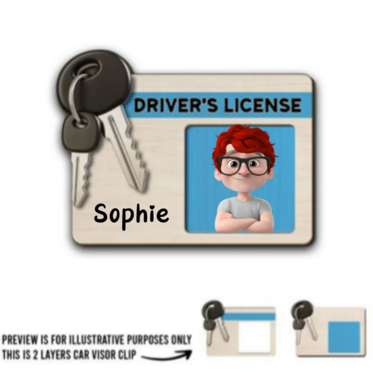 Drivers License - Personalized Custom Car Visor Clip - Image 5