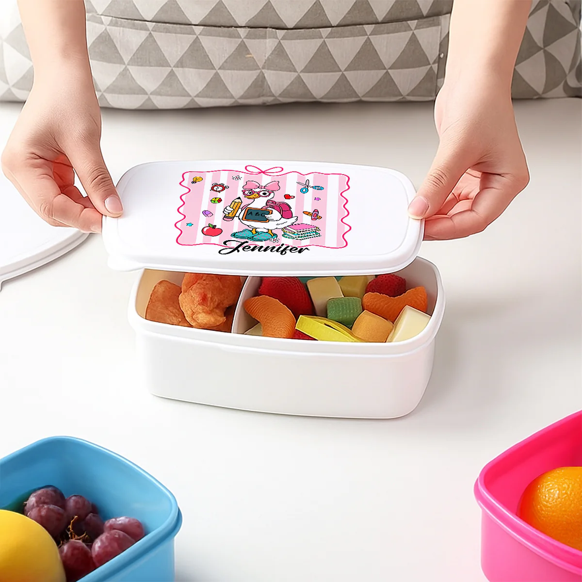 Duck Ready For School - Personalized Custom Lunch Box - Image 3