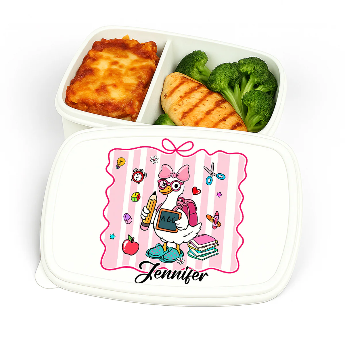 Duck Ready For School - Personalized Custom Lunch Box - Image 4