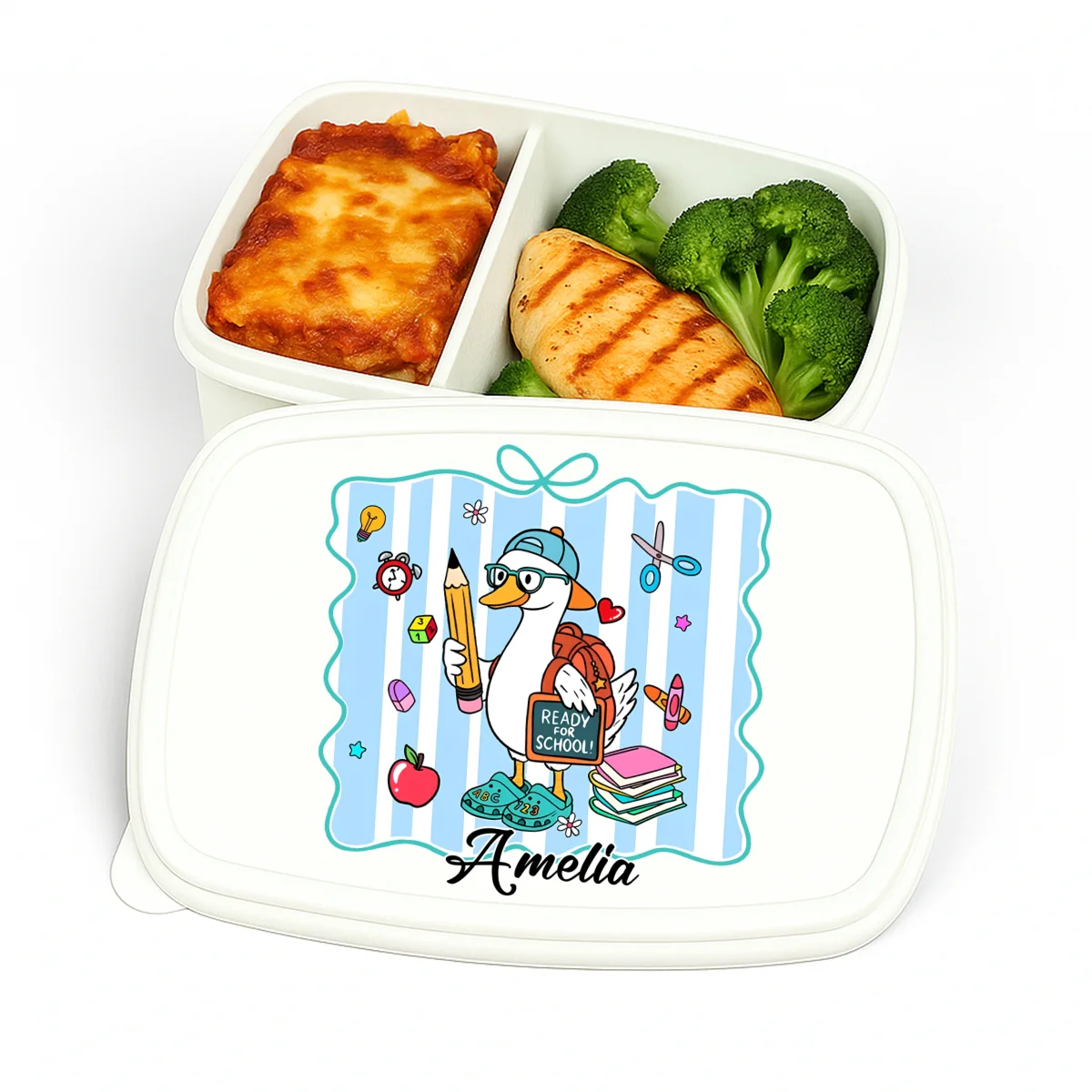 Duck Ready For School - Personalized Custom Lunch Box - Image 6