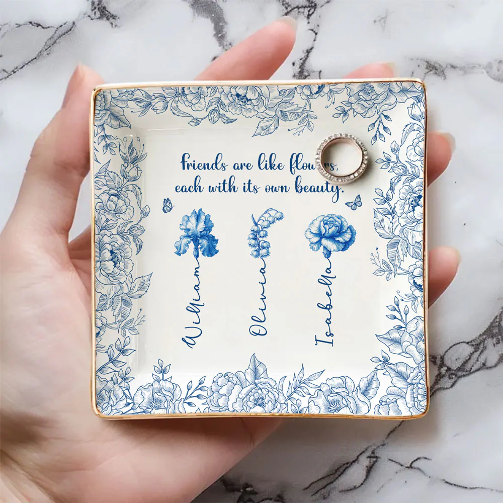 Each Friend Has Special Beauty - Personalized Custom Jewelry Dish - Image 3