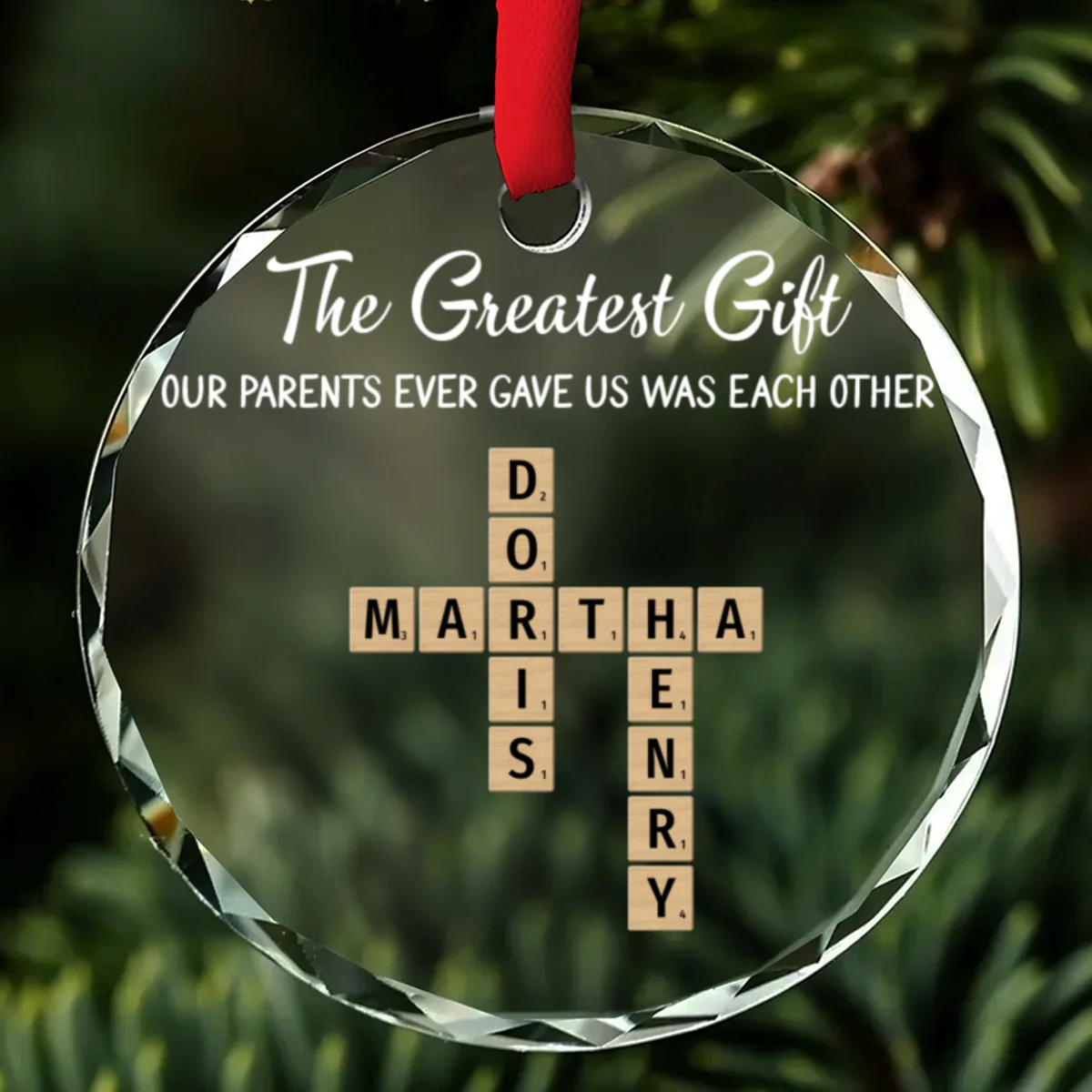 Each Other - Personalized Custom Glass Ornament - Image 6