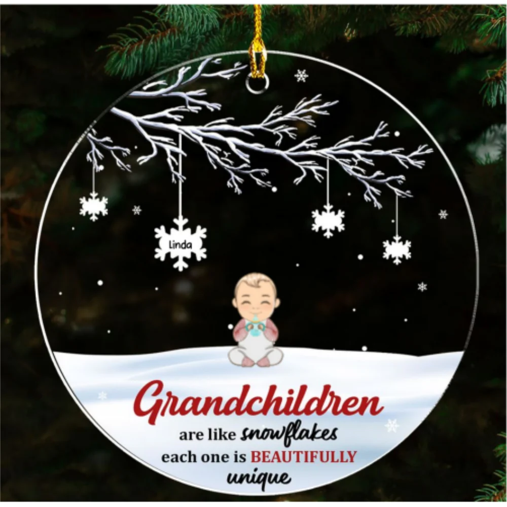 Each Snowflake Is Beautifully Unique - Personalized Custom Acrylic Ornament - Image 5
