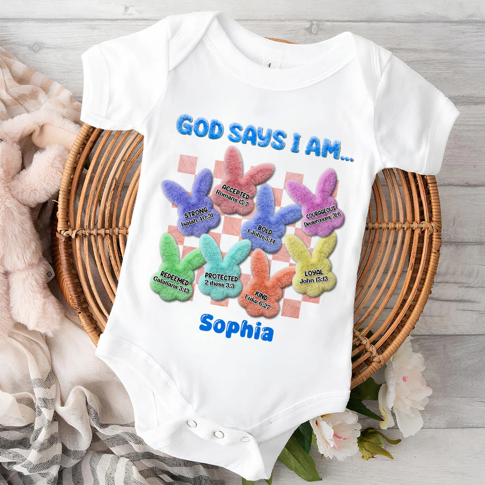 Easter Bible - Personalized Custom Baby Onesie - Image 2