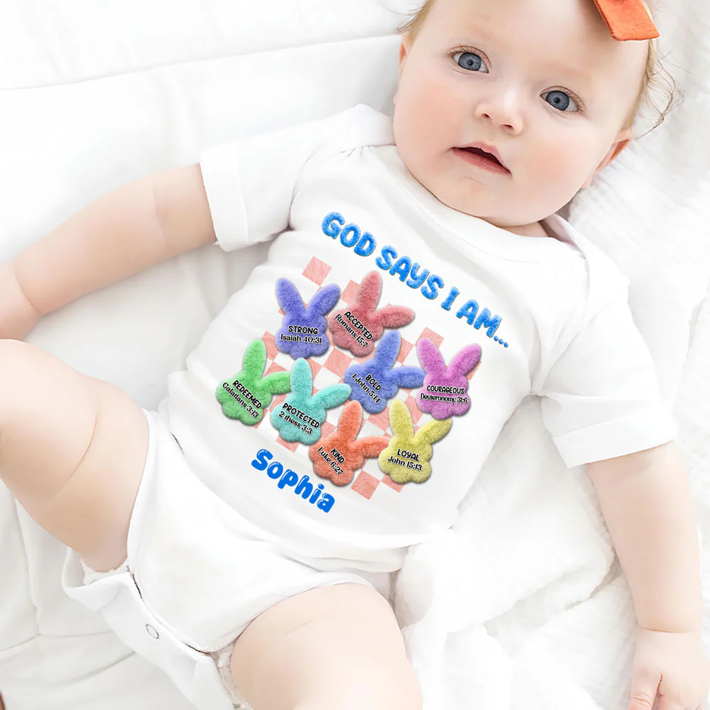 Easter Bible - Personalized Custom Baby Onesie - Image 3