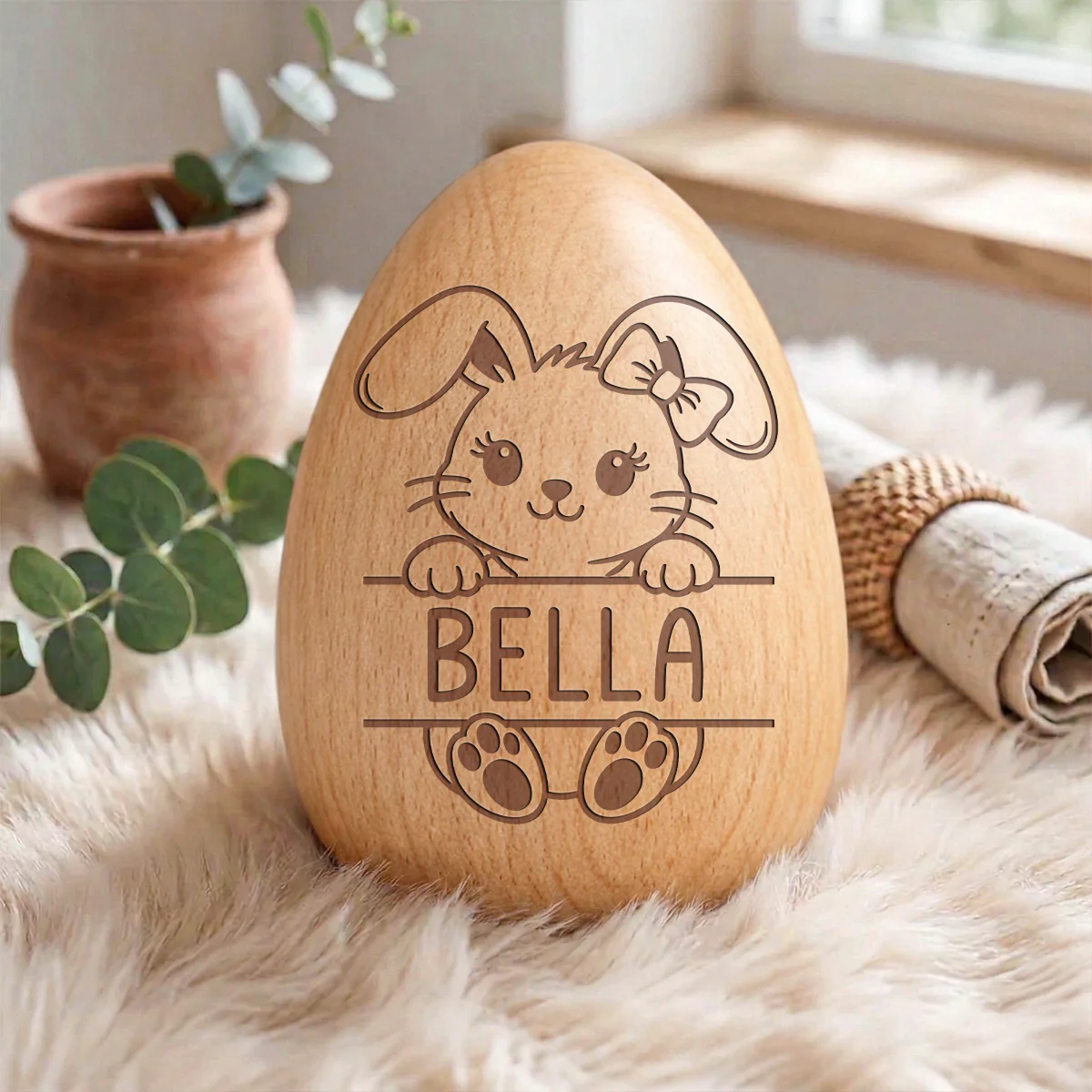 Easter Egg - Personalized Custom Wooden Egg Shaker