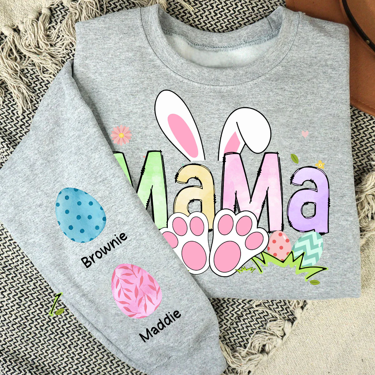 Easter Rabbit - Personalized Custom Sweatshirt - Image 2
