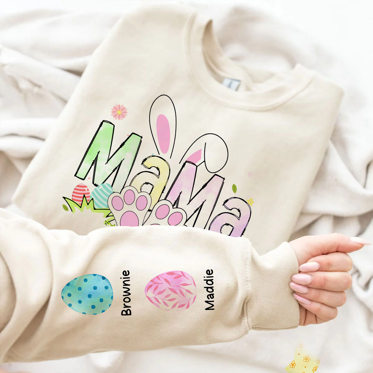 Easter Rabbit - Personalized Custom Sweatshirt - Image 3