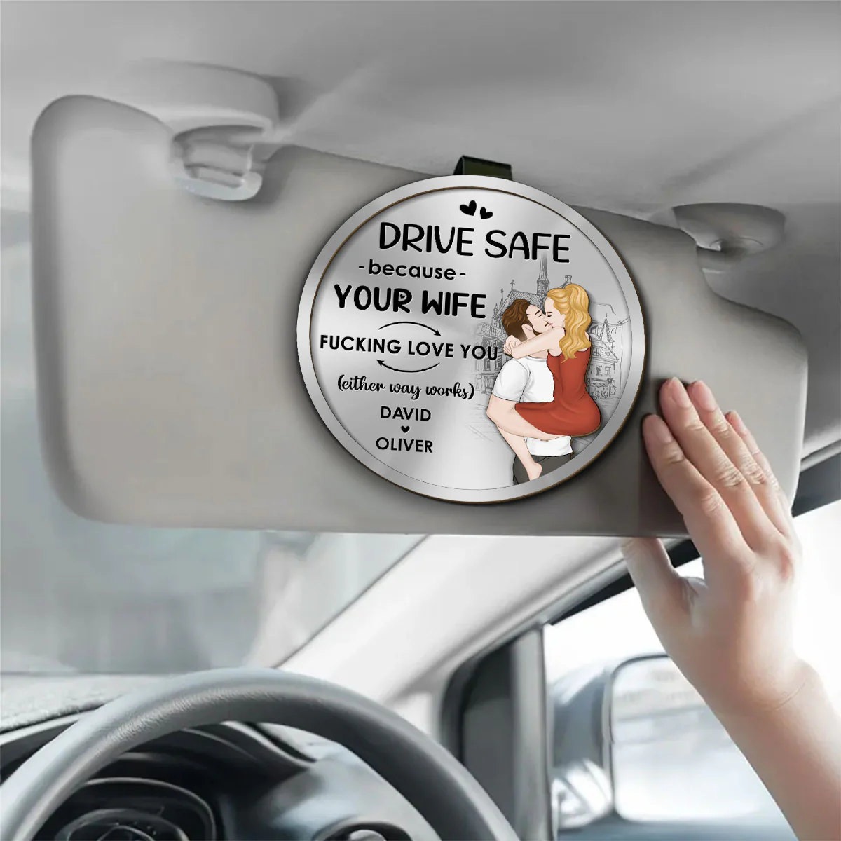 Either Way Works - Personalized Custom Car Visor Clip - Image 2