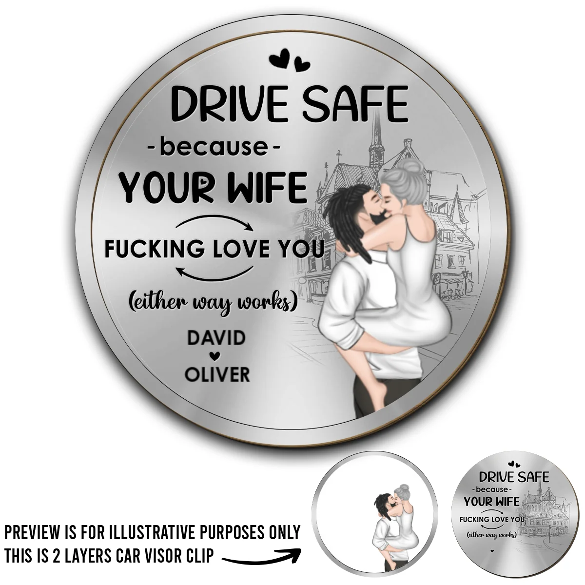 Either Way Works - Personalized Custom Car Visor Clip - Image 4