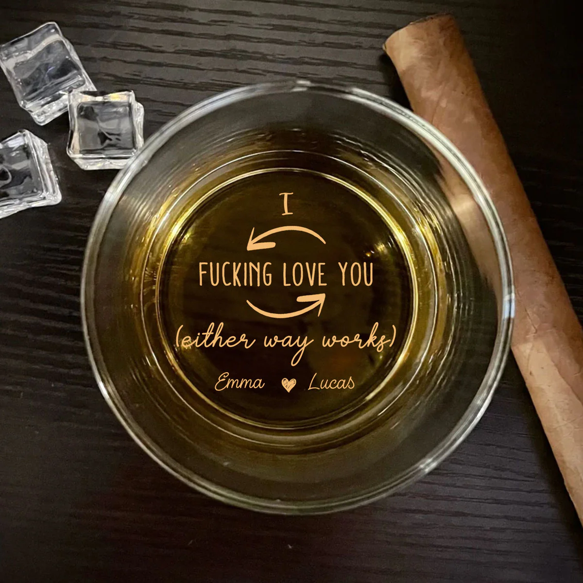 Either Way Works - Personalized Custom Engraved Whiskey Glass - Image 4