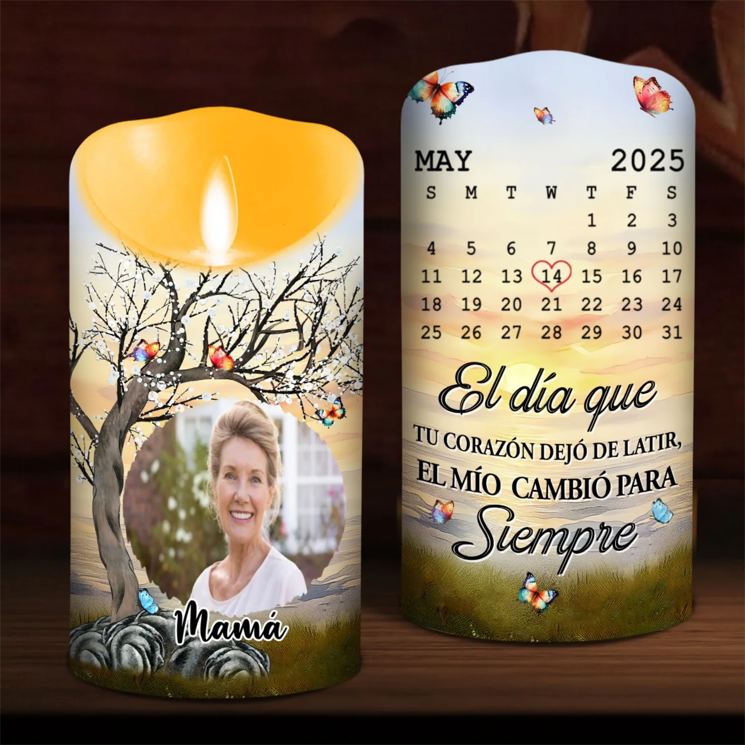 El Día Que Tu Corazón Dejó De Latir - Vela LED Personalizada - Image 6