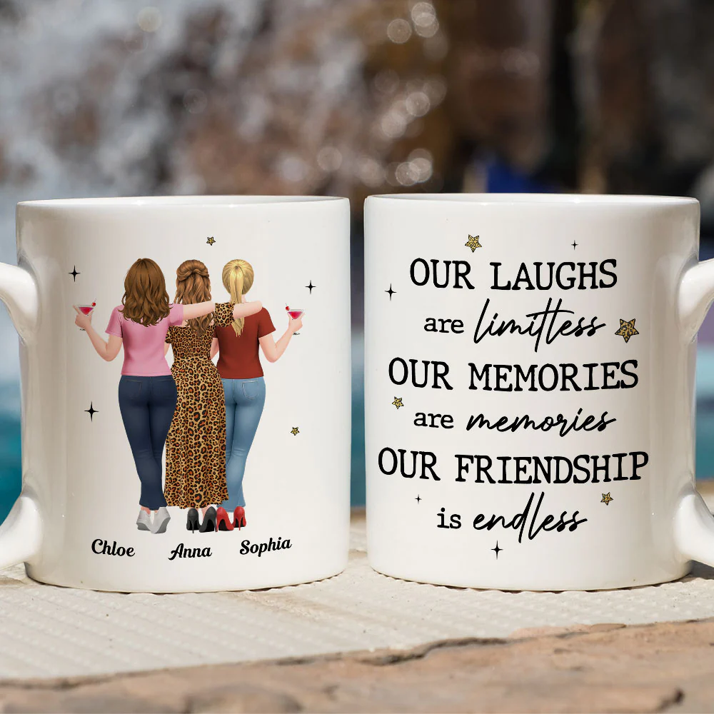 Endless Friendship - Personalized Custom Coffee Mug - Image 3