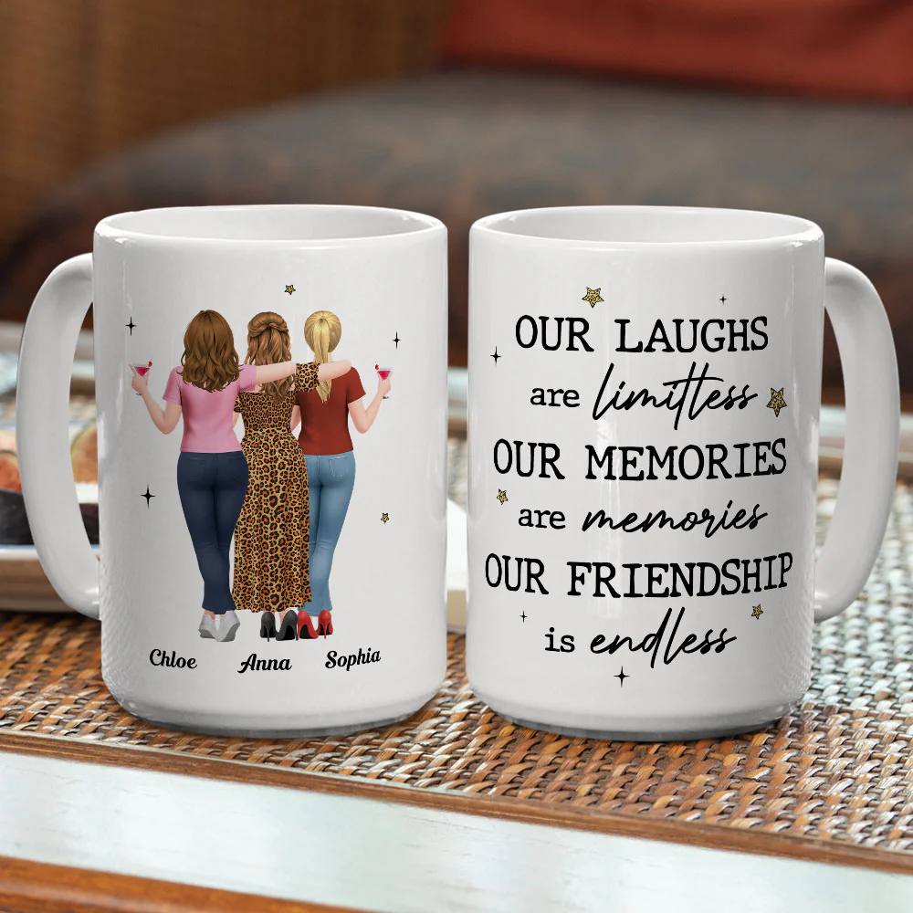 Endless Friendship - Personalized Custom Coffee Mug - Image 4