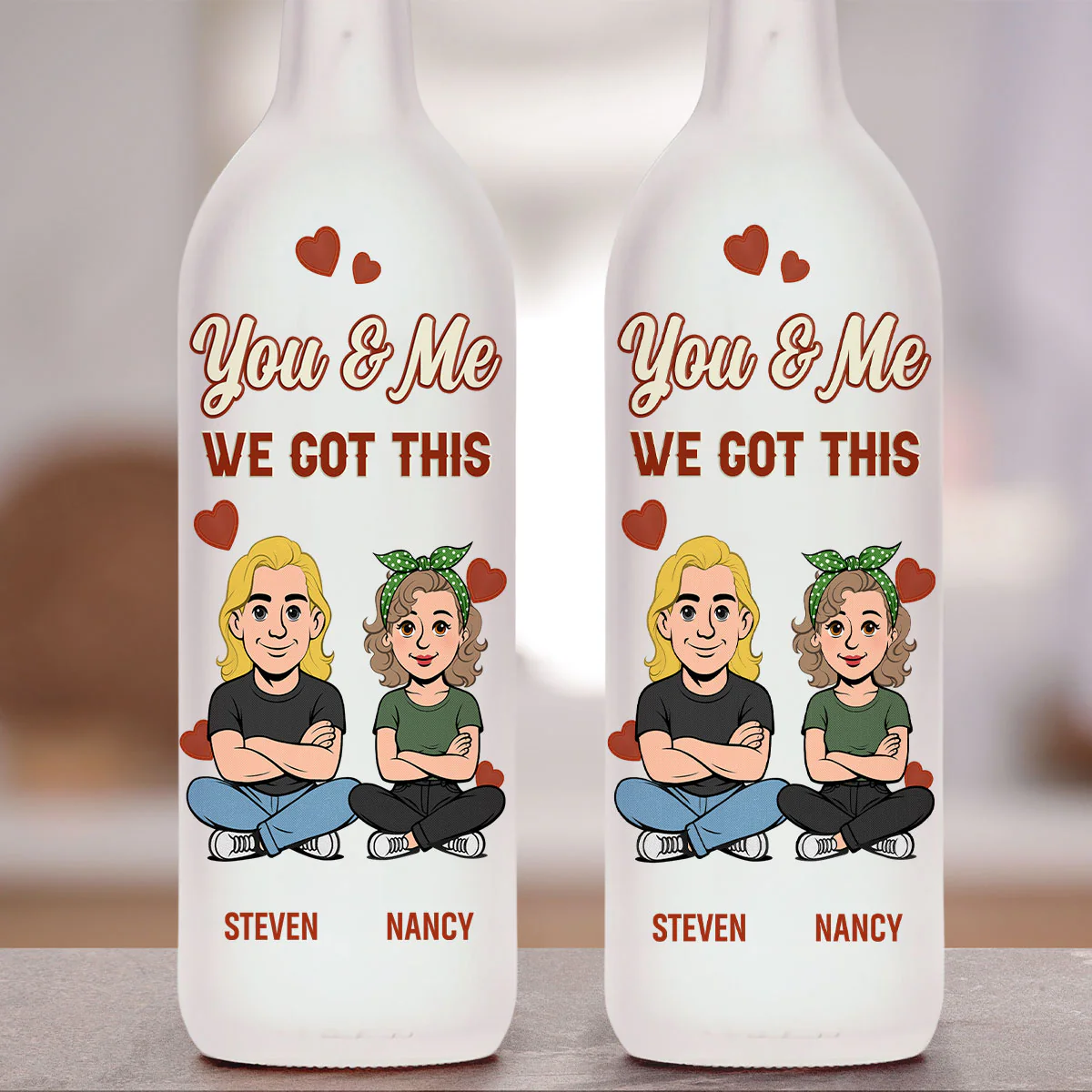 Enduring Love - Personalized Custom Bottle Lamp - Image 4