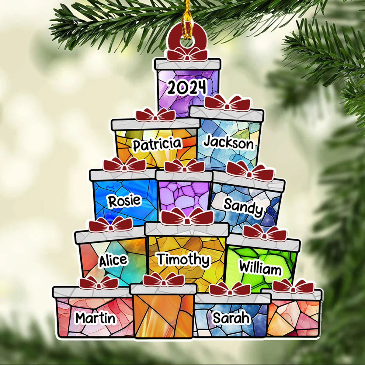 Enjoy Christmas Together - Personalized Custom Acrylic Ornament - Image 2