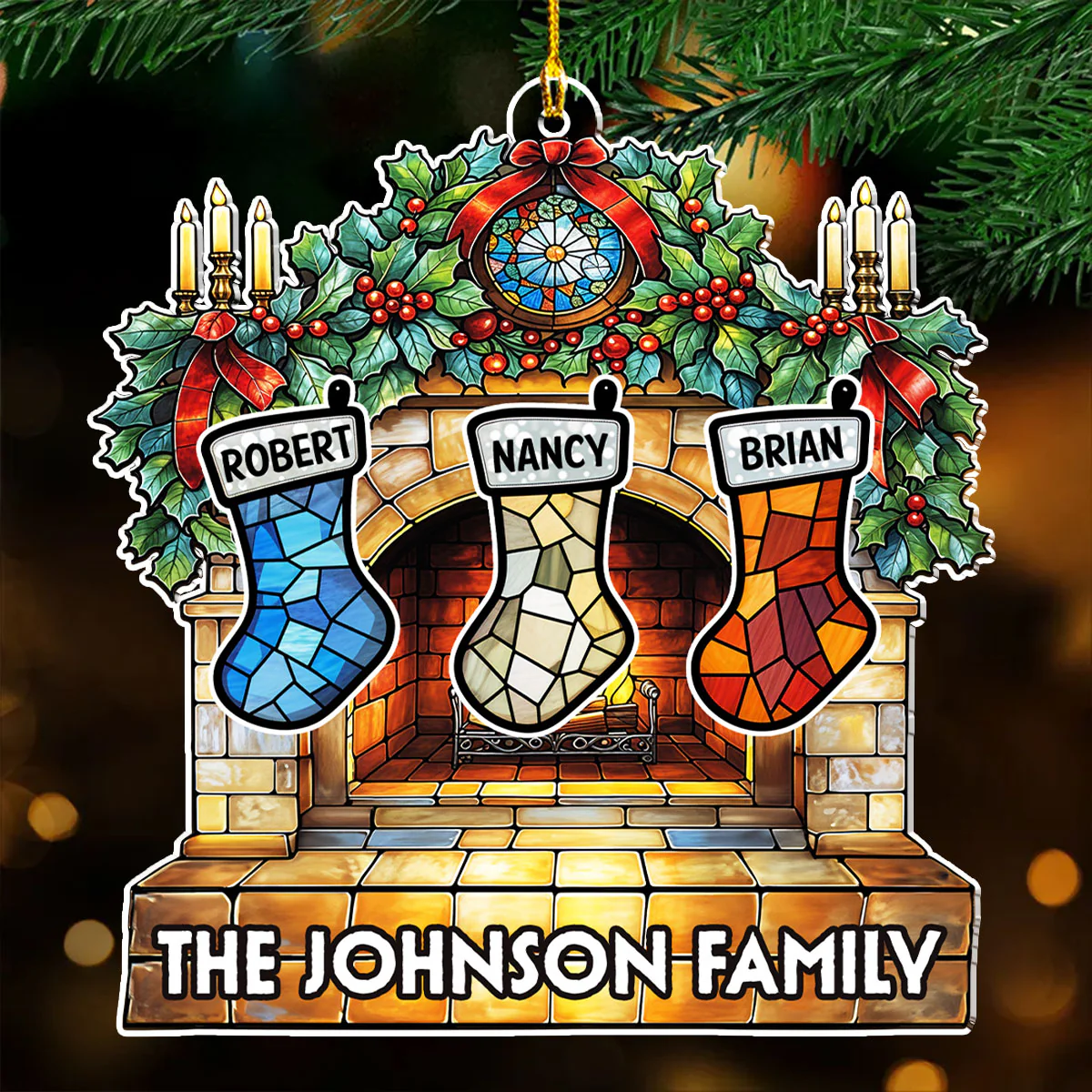 Enjoy Christmas Together Version 2 - Personalized Custom Acrylic Ornament - Image 3