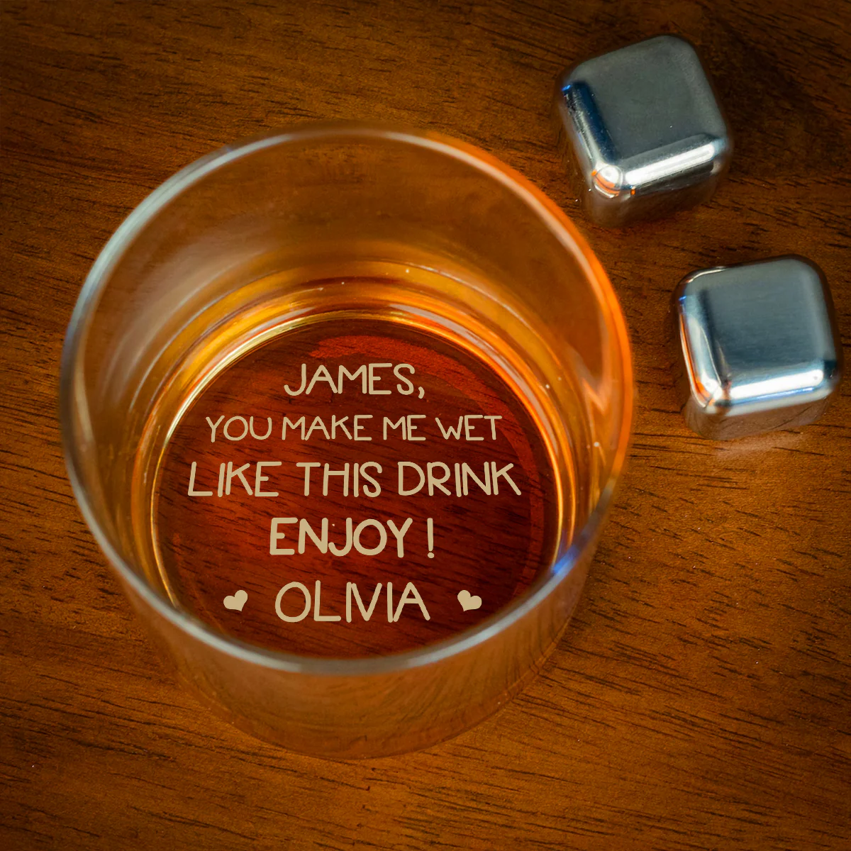 Enjoy Me - Personalized Custom Engraved Whiskey Glass - Image 2