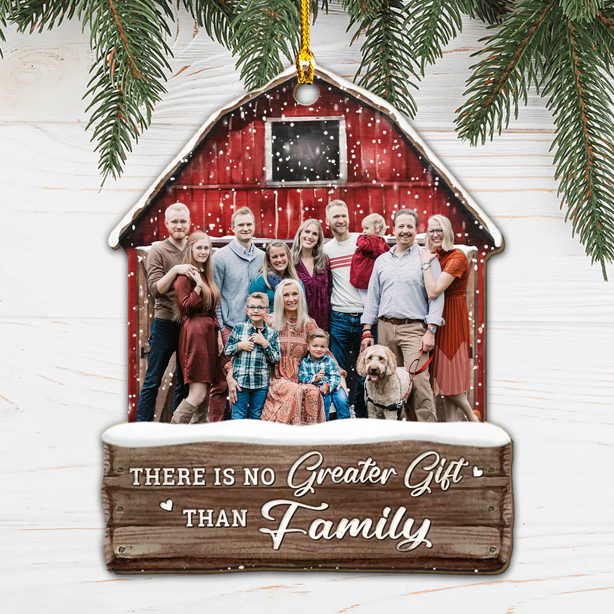 Enjoy The Christmas Season Together - Personalized Custom Wood Ornament - Image 3