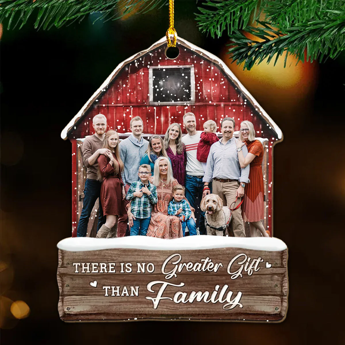 Enjoy The Christmas Season Together - Personalized Custom Wood Ornament - Image 4
