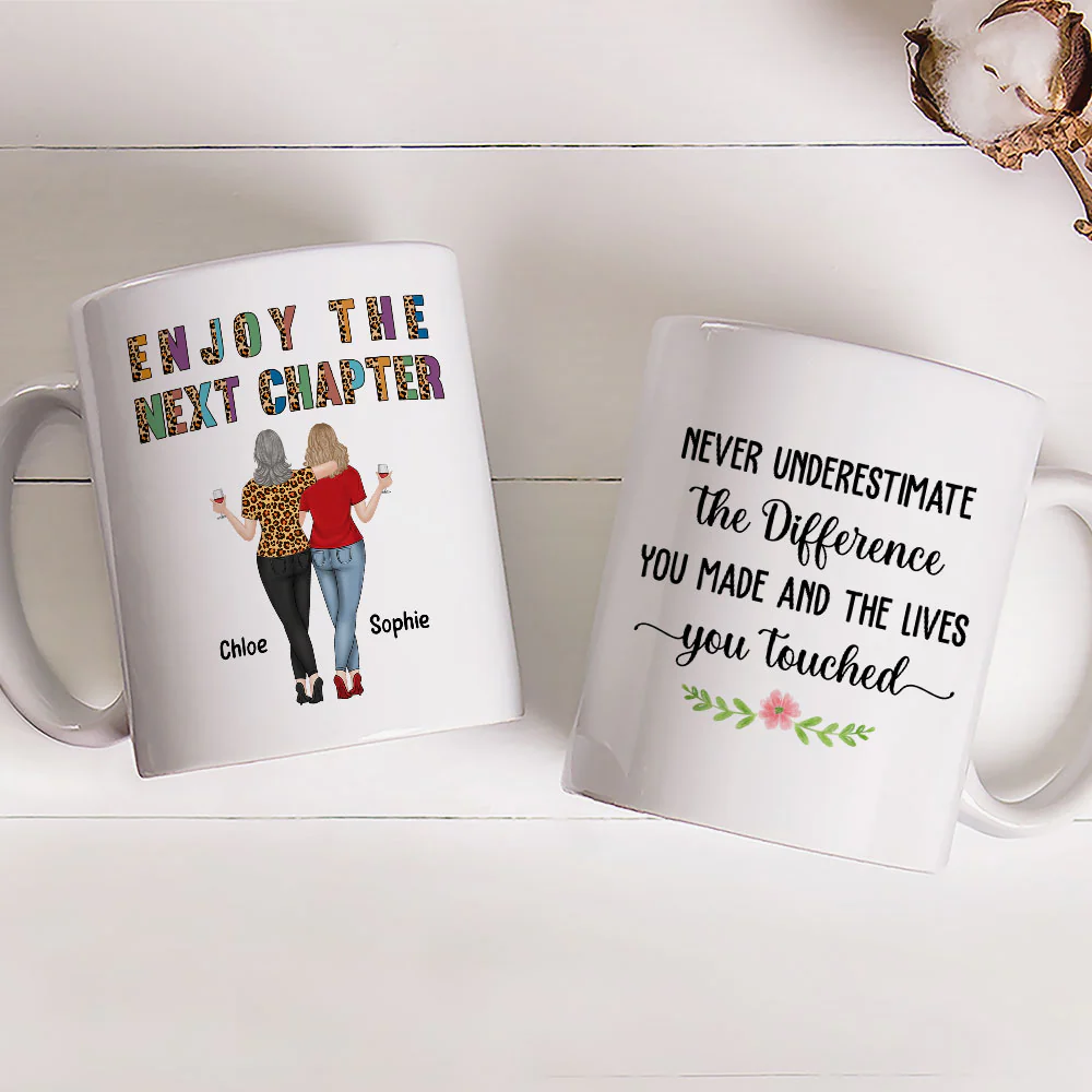 Enjoy The Next Chapter - Personalized Custom Coffee Mug - Image 2