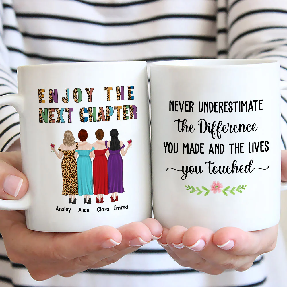 Enjoy The Next Chapter - Personalized Custom Coffee Mug - Image 3