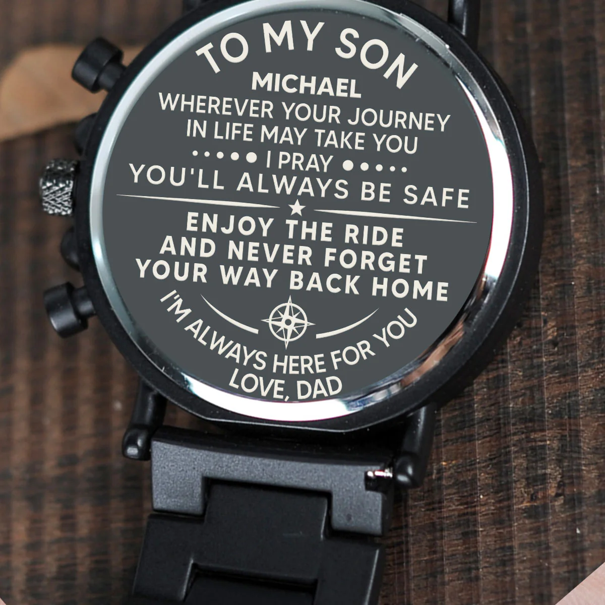 Enjoy The Ride And Never Forget - Personalized Engraved Wooden Watches GQ026 - Image 3