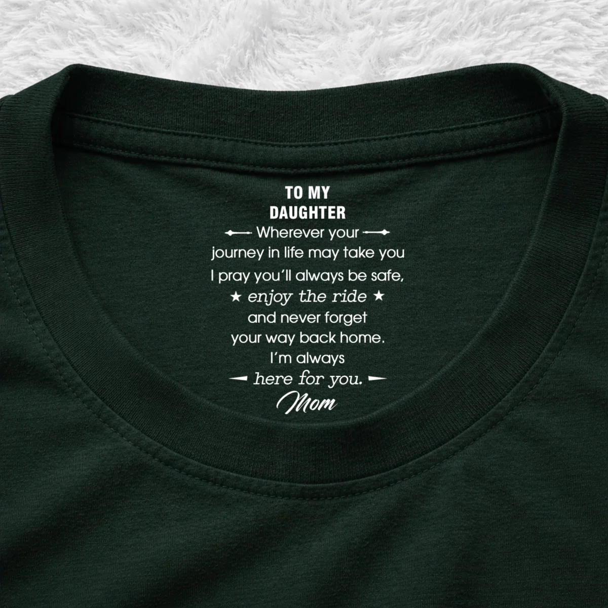 Enjoy The Ride - Personalized Custom Inside Neck Print T-shirt - Image 10