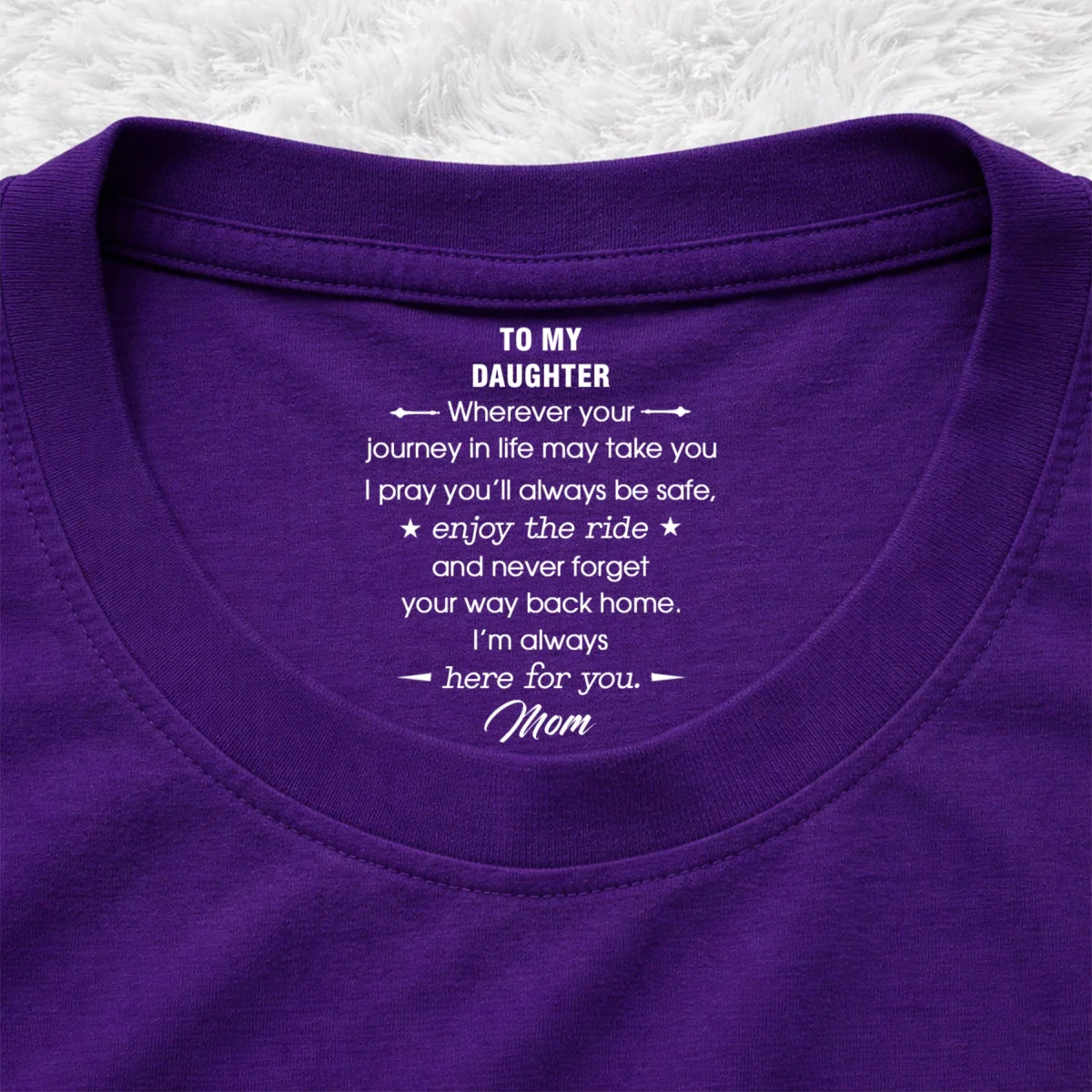 Enjoy The Ride - Personalized Custom Inside Neck Print T-shirt - Image 12