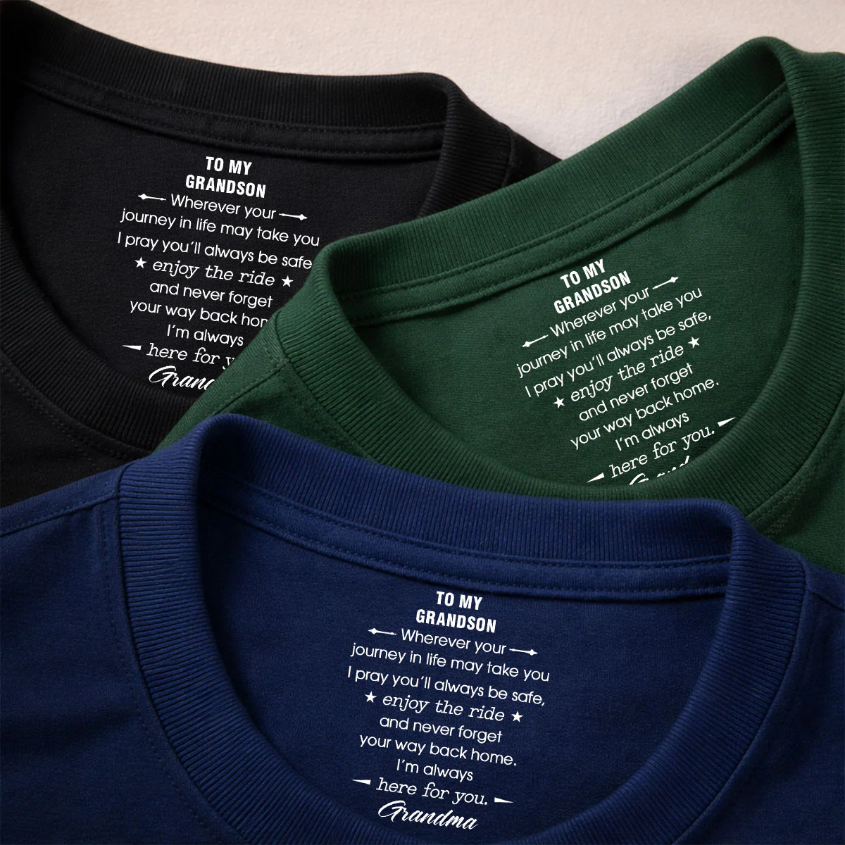 Enjoy The Ride - Personalized Custom Inside Neck Print T-shirt - Image 4