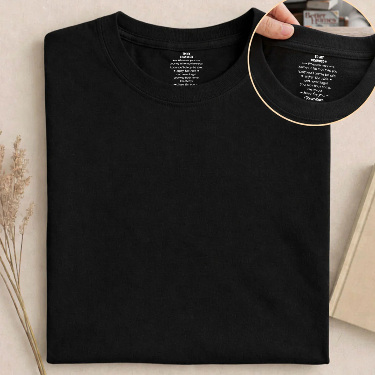 Enjoy The Ride - Personalized Custom Inside Neck Print T-shirt - Image 5